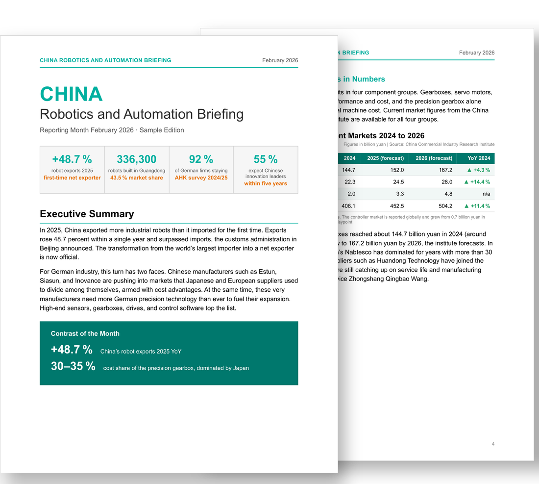 The February 2026 sample edition of the China Robotics and Automation Briefing.